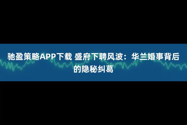 驰盈策略APP下载 盛府下聘风波:华兰婚事背后的隐秘纠葛